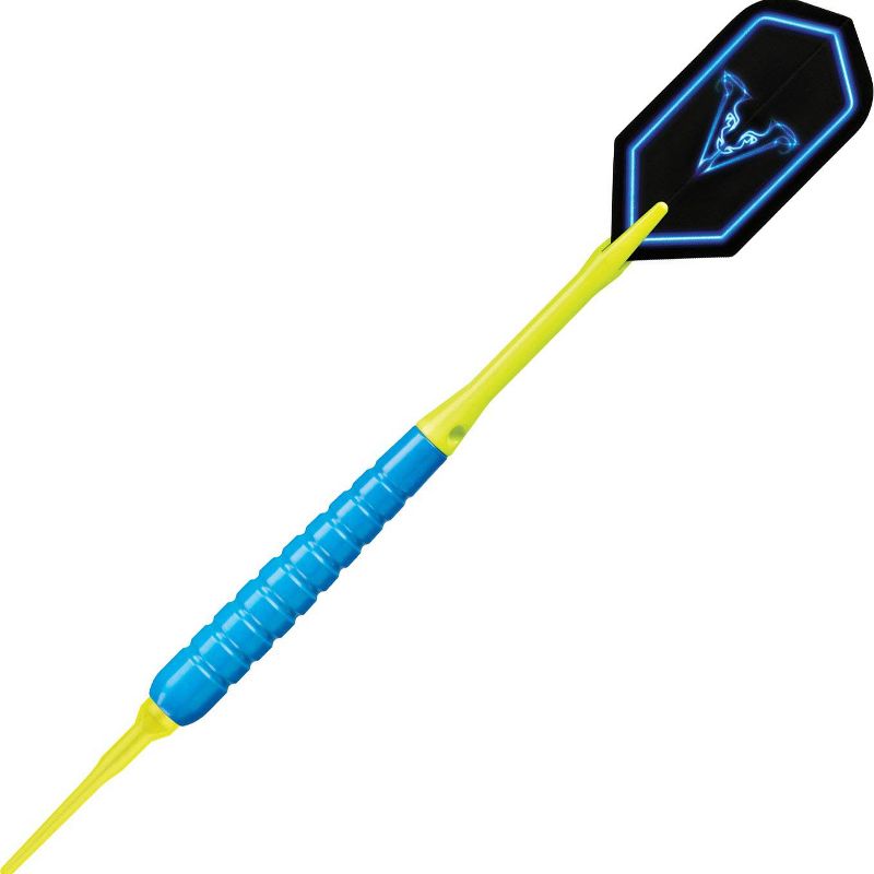 Viper V Glo Soft Tip Throwing Darts with High-Grade Aluminum Shafts, 18 Grams, Blue and Yellow