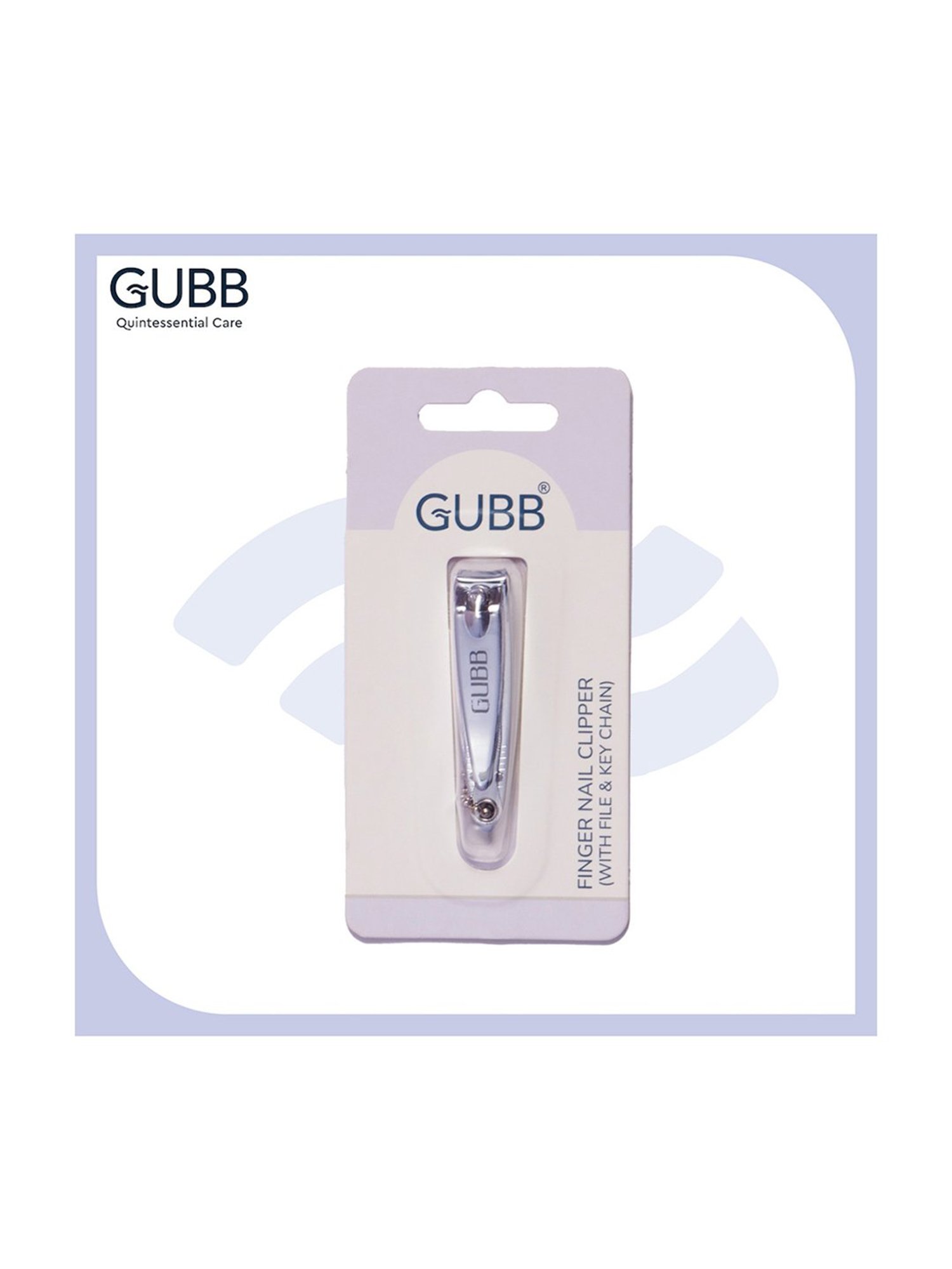 GUBB Finger Nail Clipper with Keychain, Stainless Steel Nail Cutter