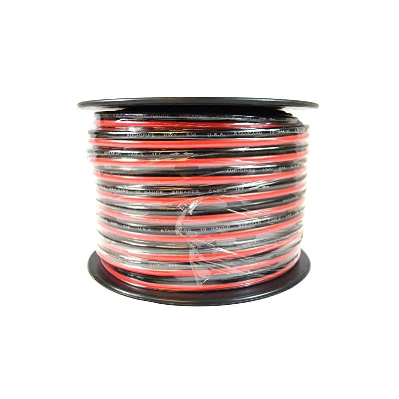 ft 10 Gauge awg Red Black Stranded 2 Conductor Speaker Wire Car Home Audio