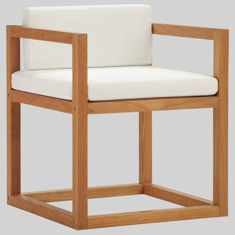 7pc Newbury Outdoor Patio Premium Grade A Teak Wood Set Natural White - Modway