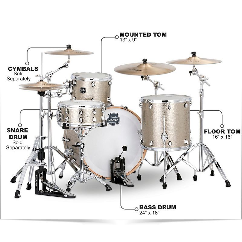 Mapex Saturn V Tour 3-Piece Shell Pack Vintage Sparkle