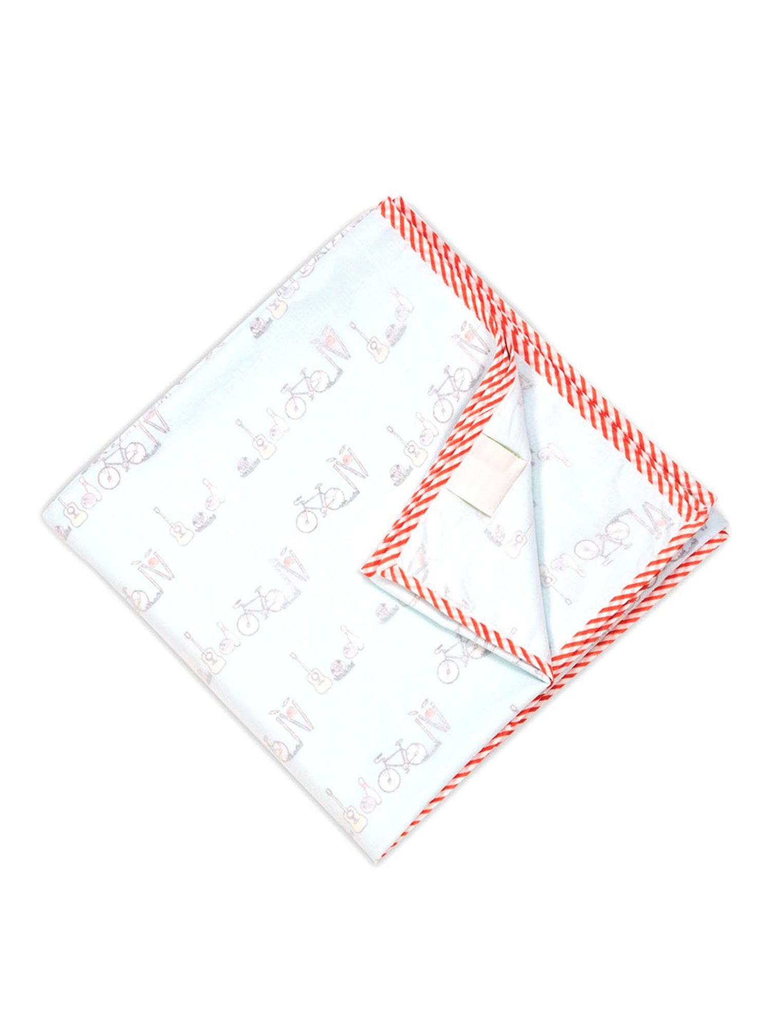 Nigh Nigh Cycle Sky Blue Cotton 70 TC Kids Dohar - Set of 1