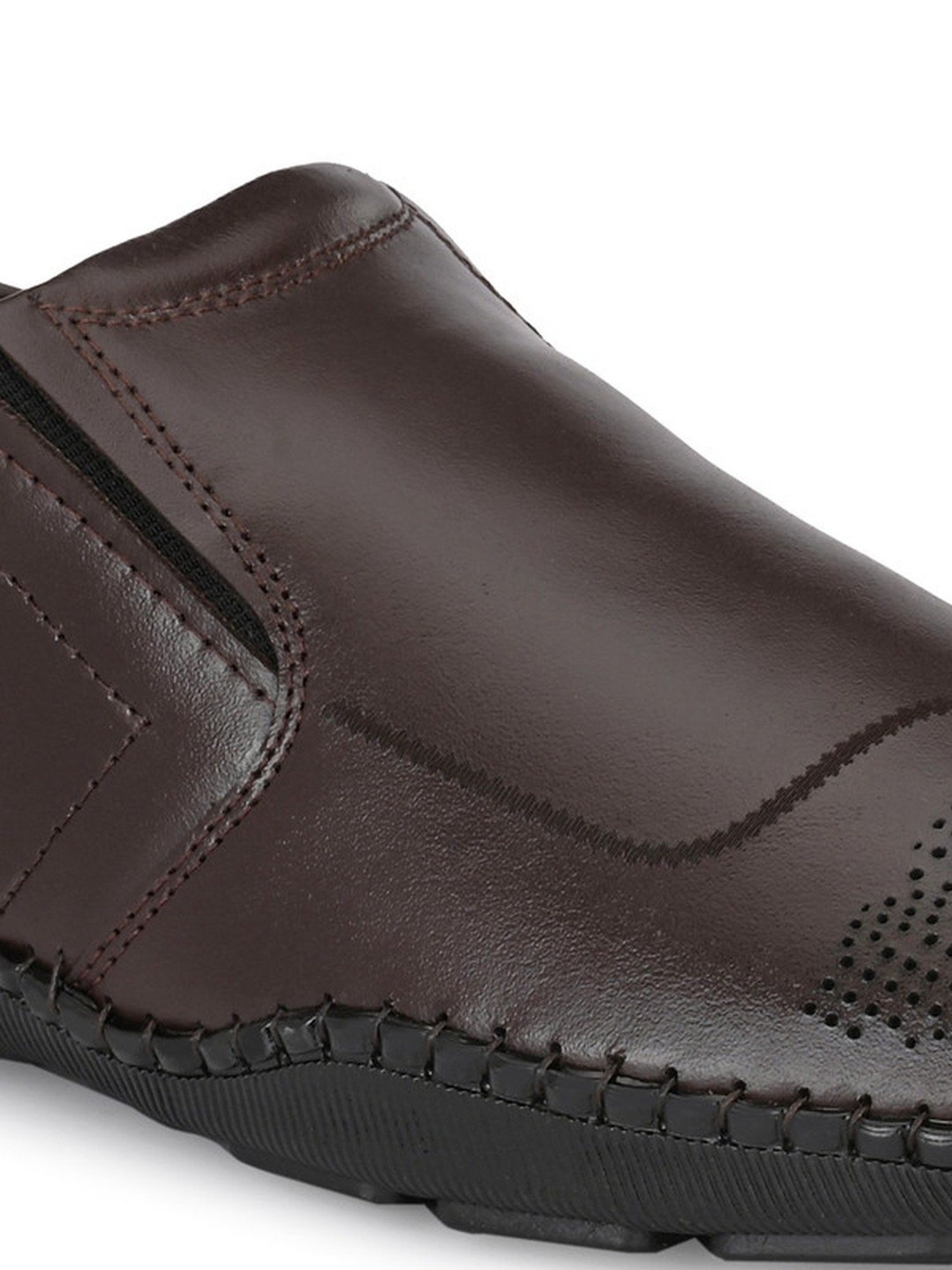 Shences Men's Brown Casual Loafers