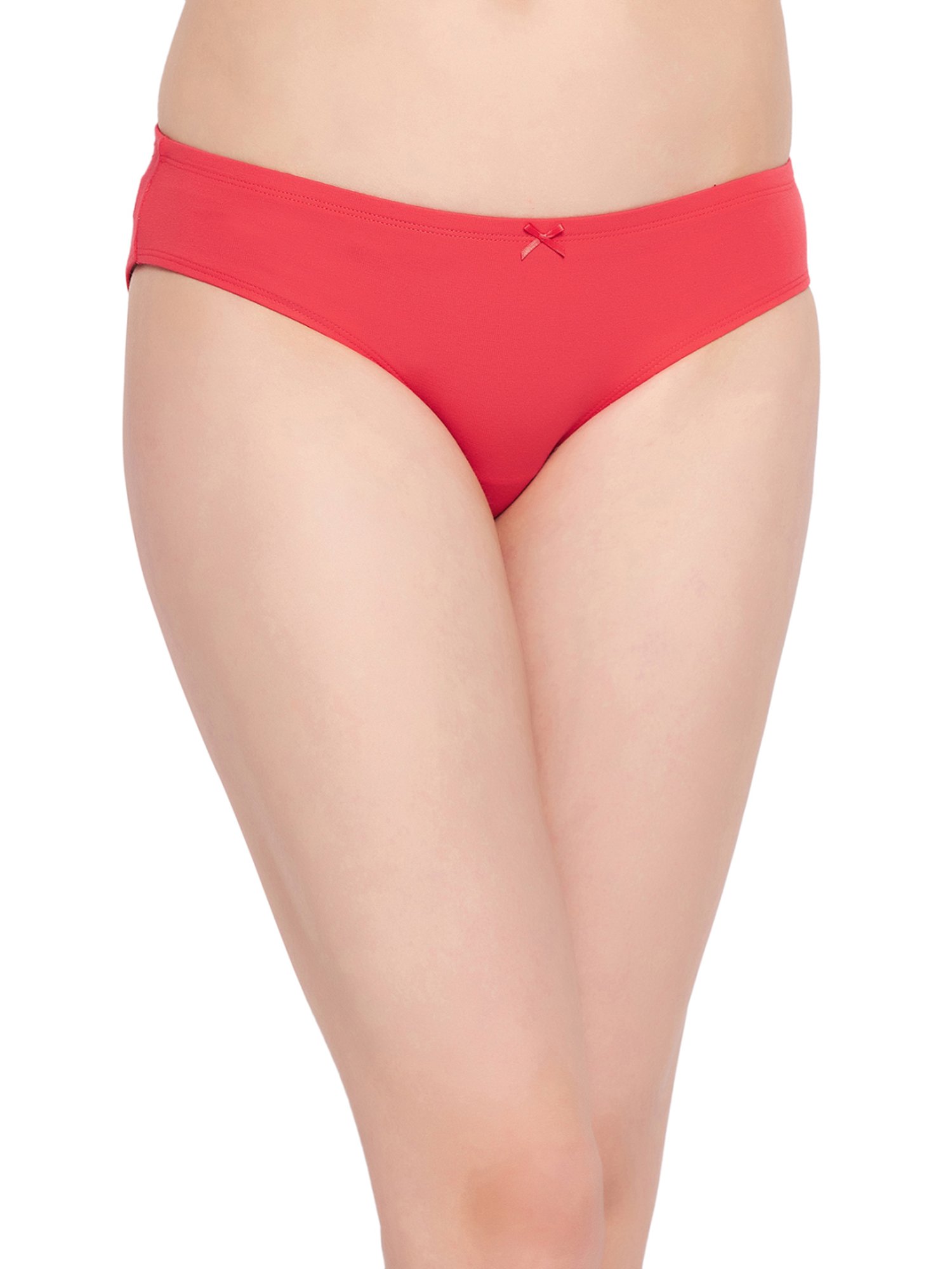 Clovia Purple & Yellow Cotton Printed Bikini Panties - Pack Of 5