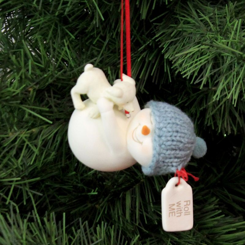 Holiday Ornament 2.75" Snowpinion Roll With Me Orn Puppy Ornament  -  Tree Ornaments