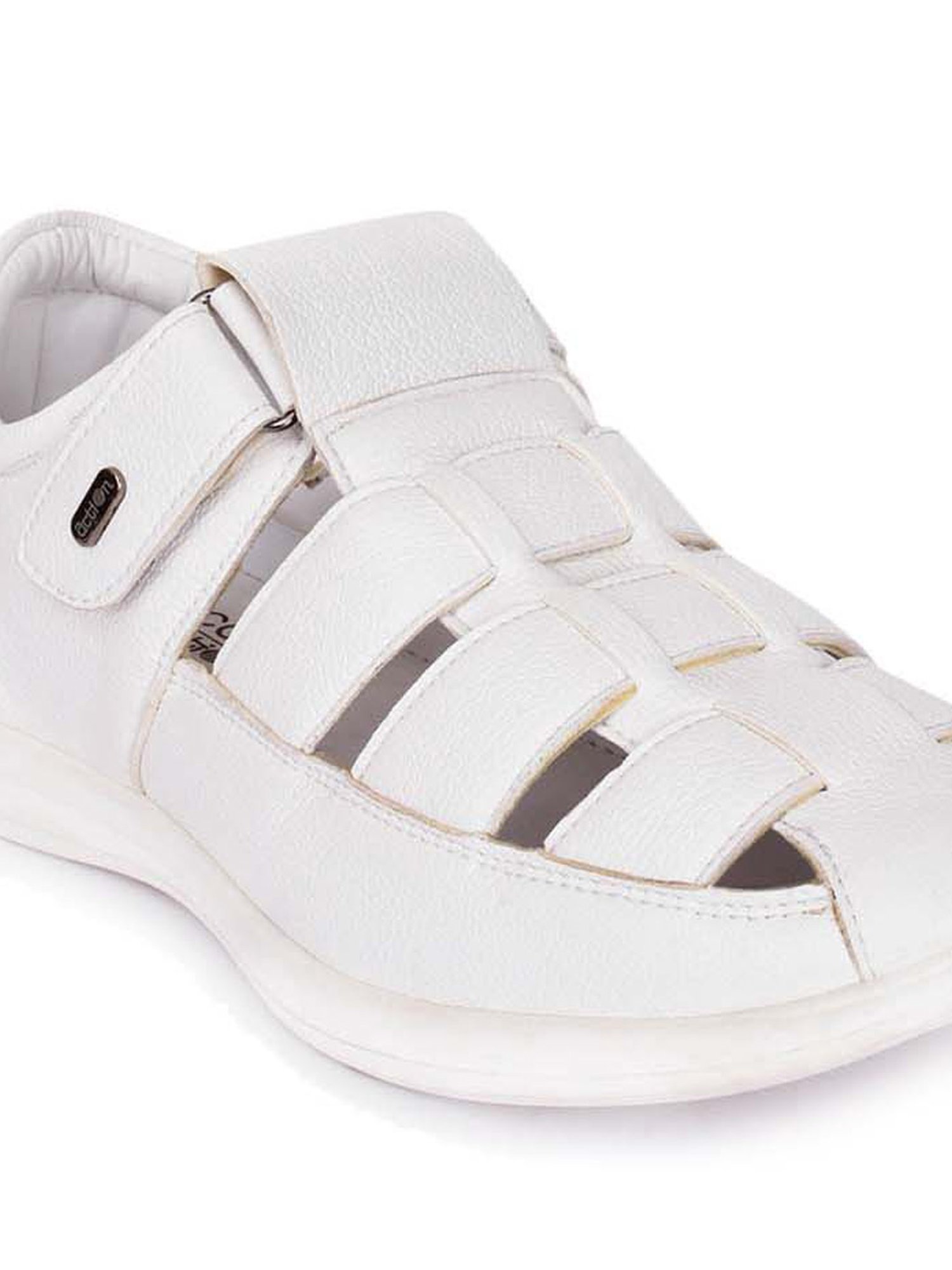 Action Men's White Fisherman Sandals