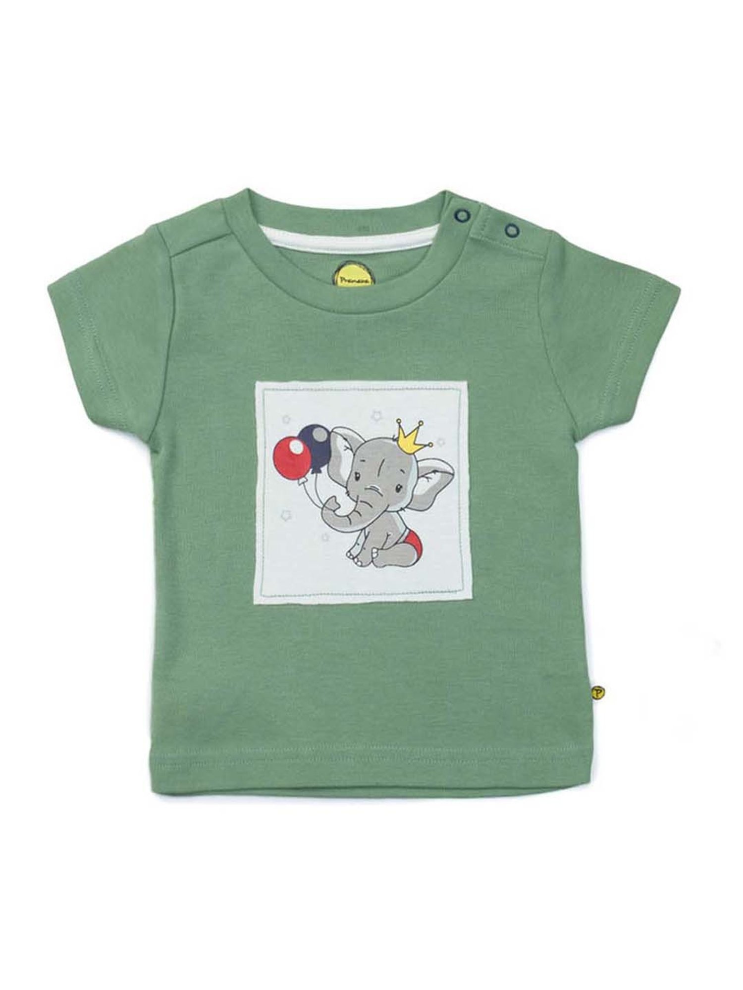 Pranava Kids Red & Green Printed T-Shirt (Pack of 2)