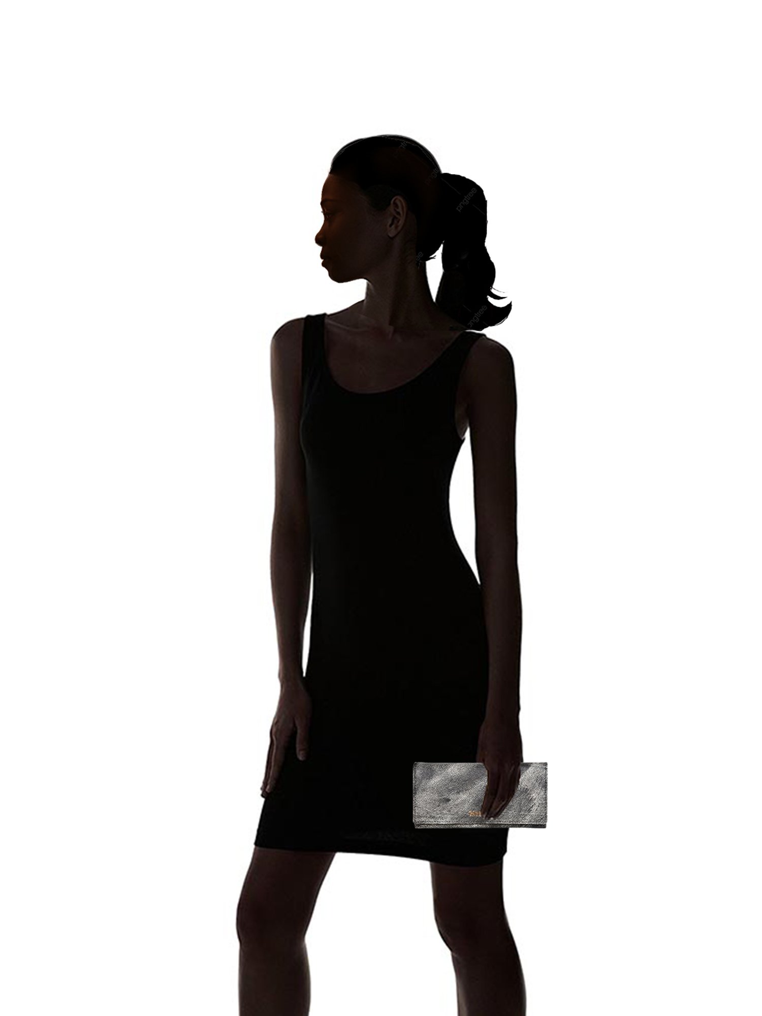 SASSORA Black Textured Rfid Wallet for Women