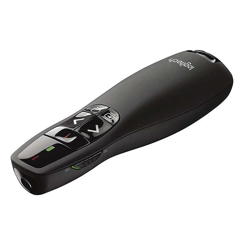 Wireless Presenter R400, Wireless Presentation Remote Clicker with 50 ft Red Laser Pointer 910-001356