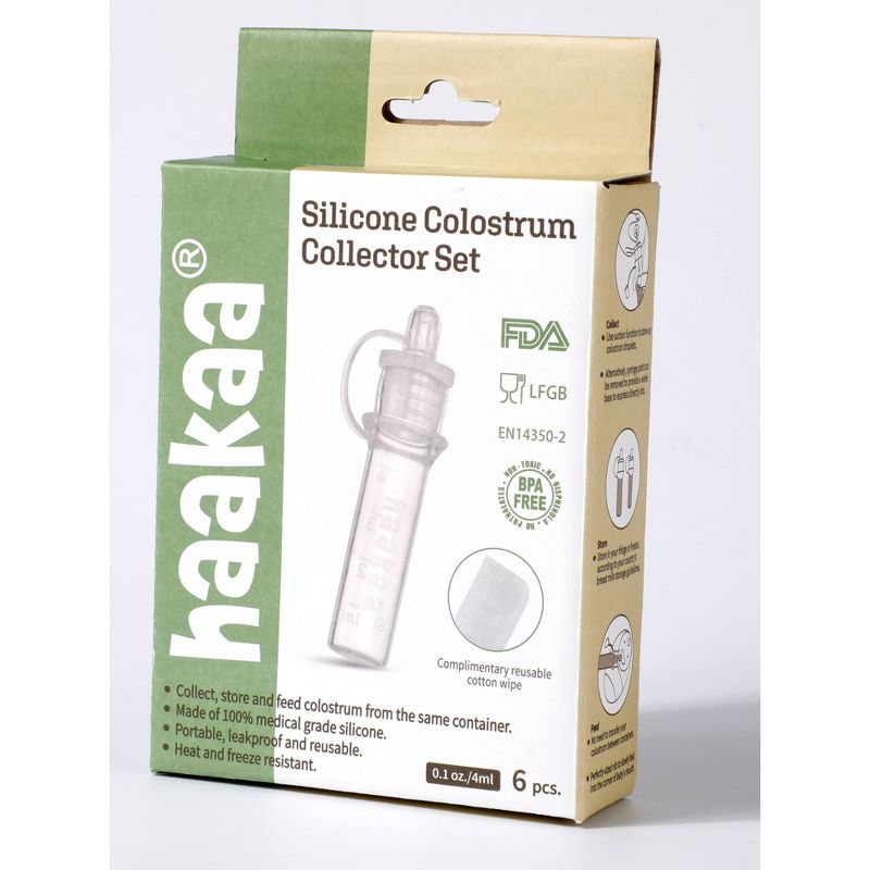 haakaa Silicone Colostrum Collector Set - 6pk