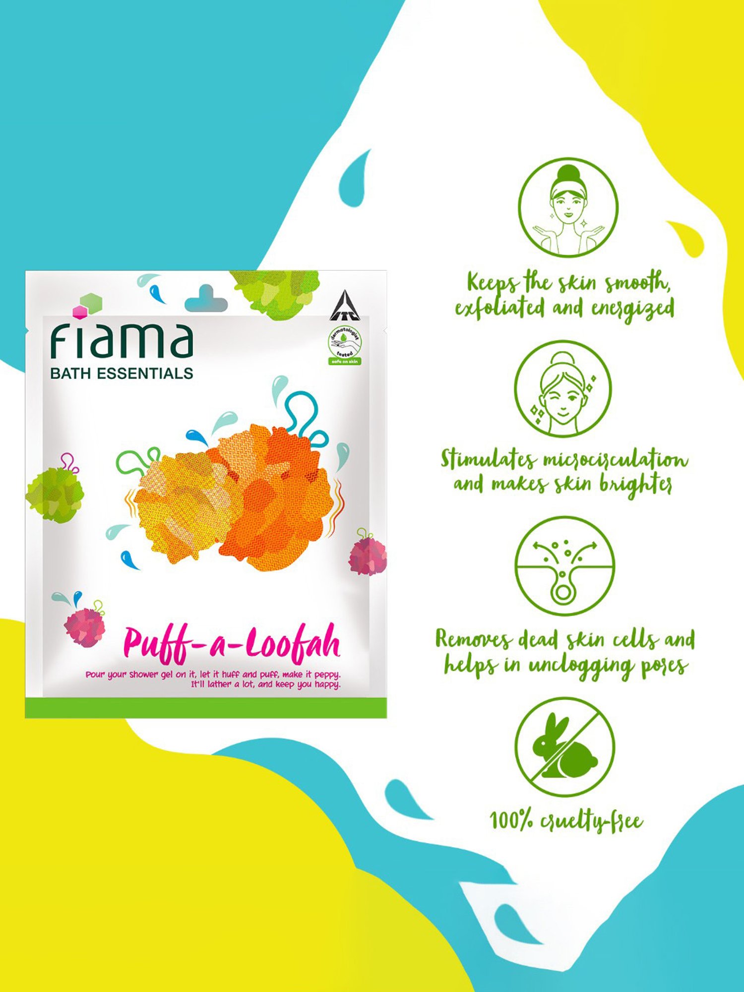 Fiama Bath Essentials Puff-a-Loofah