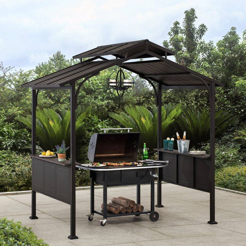 8.5' Elysium Attached Louvered Pergola - Vita