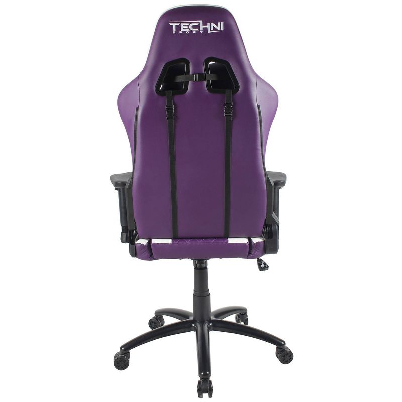 Ergonomic High Back Racer Style Video Gaming Chair Purple - Techni Sport