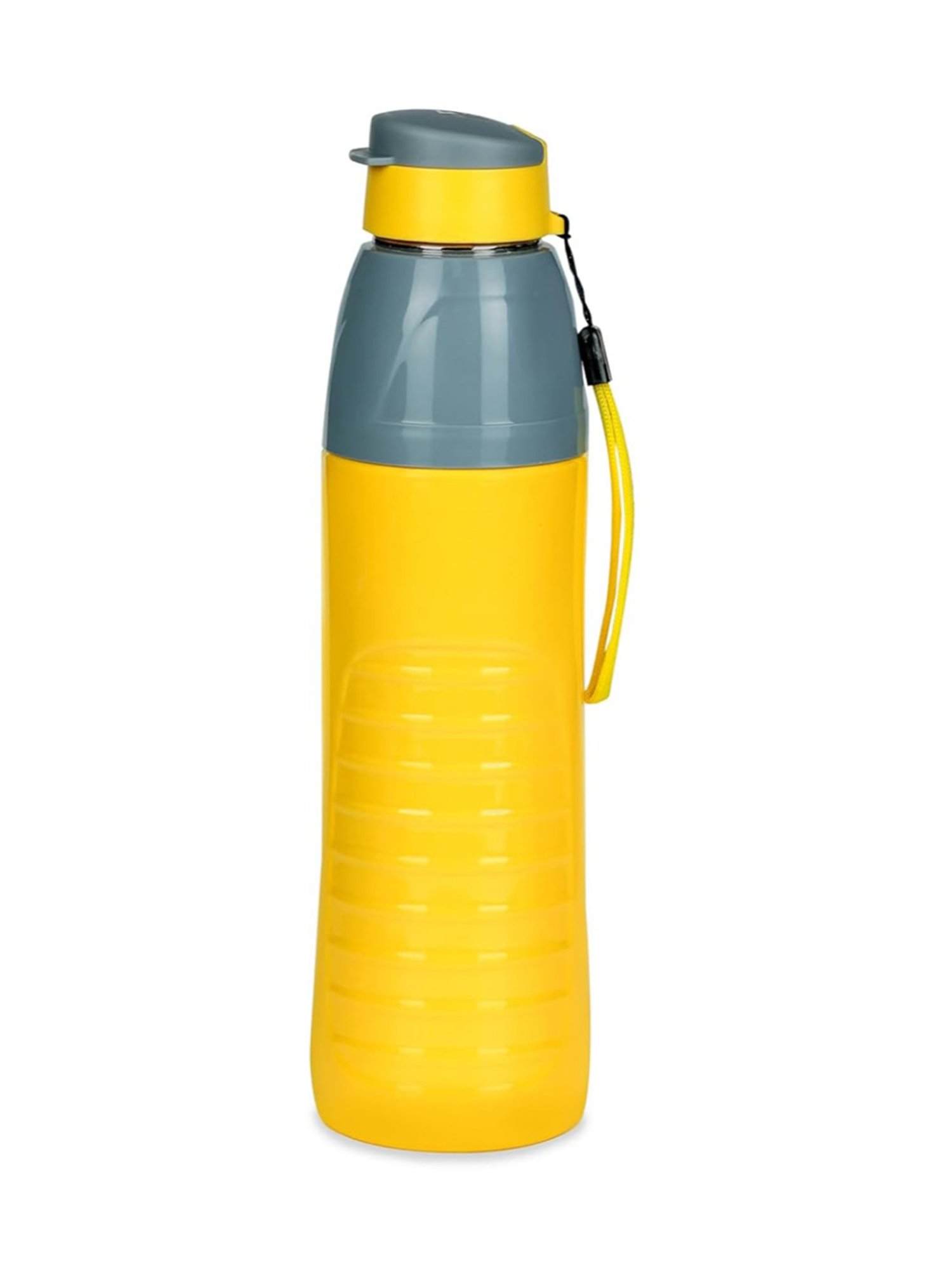 Varmora Gripo Yellow Stainless Steel Insulated Inner Steel Outer Plastic Water Bottle - 700 ml
