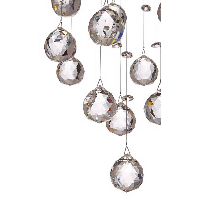 Vienna Full Spectrum Chrome Pendant Chandelier 17 3/4" Wide Modern Pouring Bubble Crystal Globes 7-Light Fixture Dining Room House