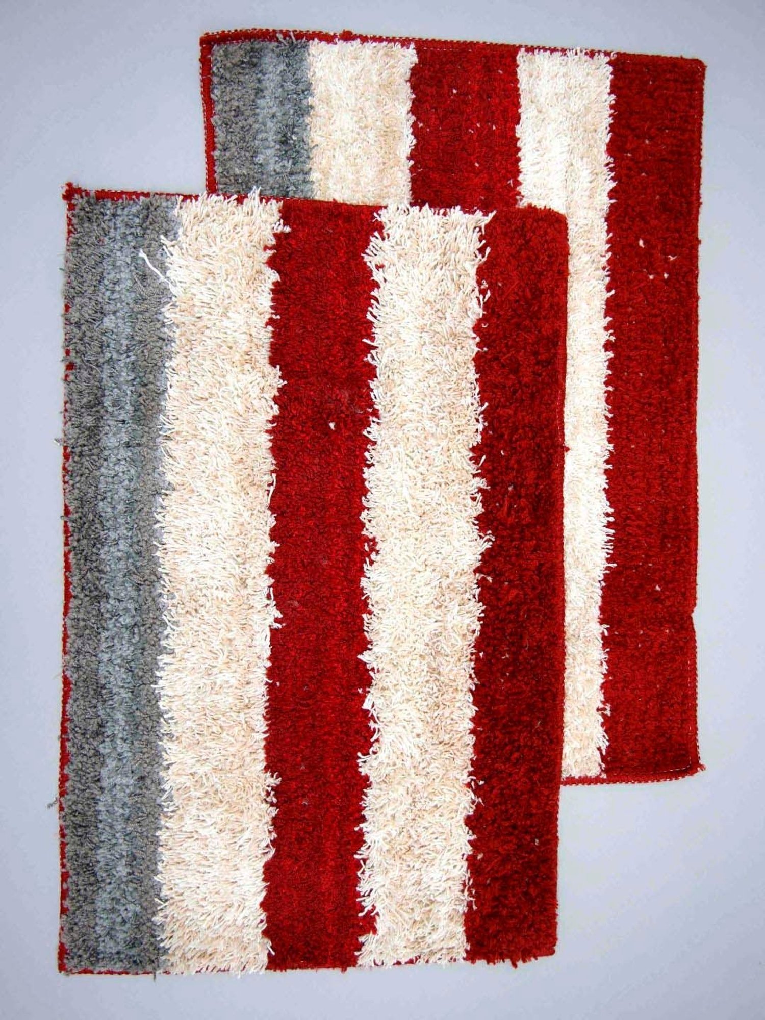 Ariana Multicolor Microfibre 1600 GSM Medium Anti-Skid Supersoft Bath Mat - Set of 2