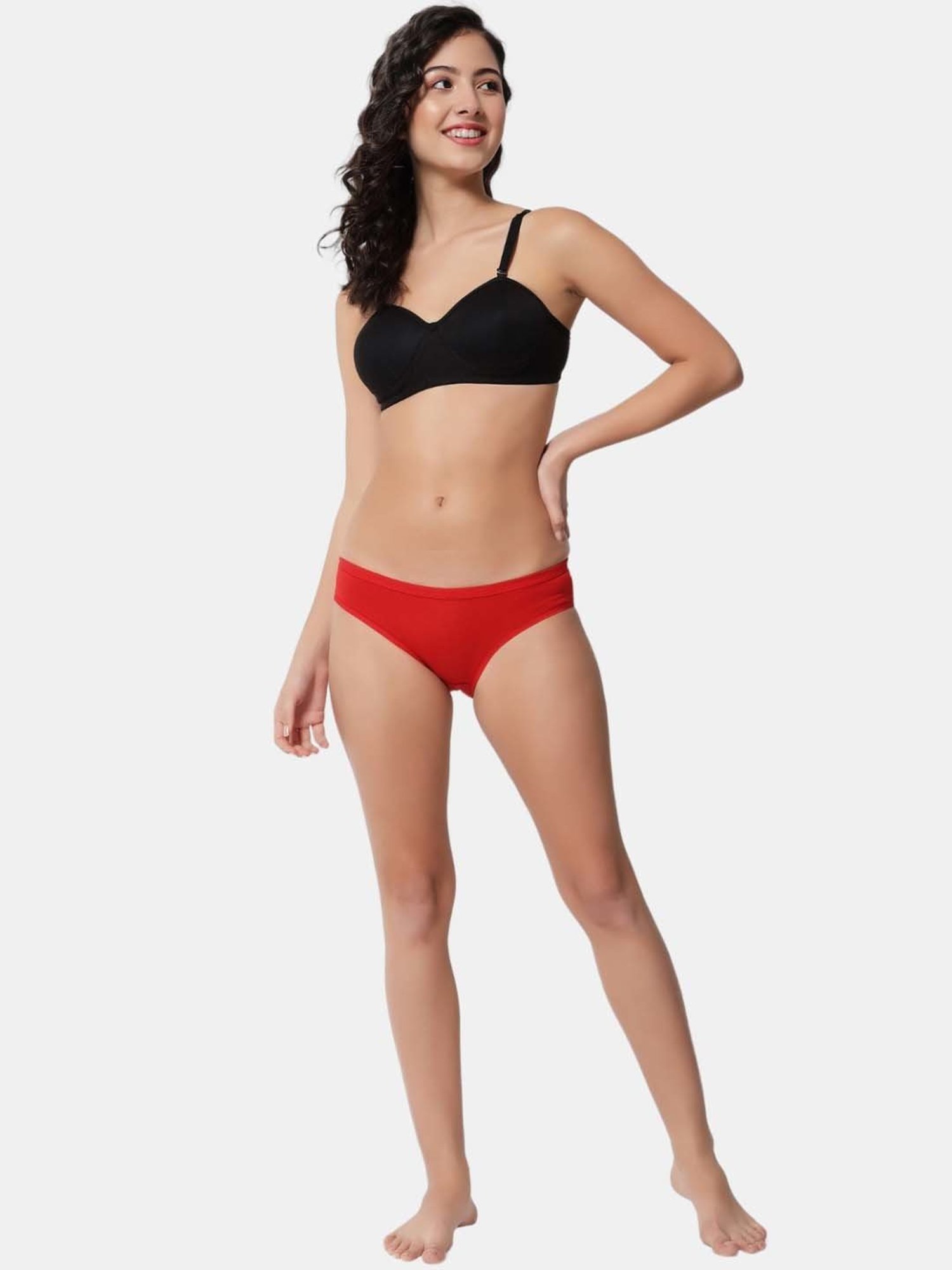 Bleeding Heart Pink & Red Plain Panties - Pack Of 2