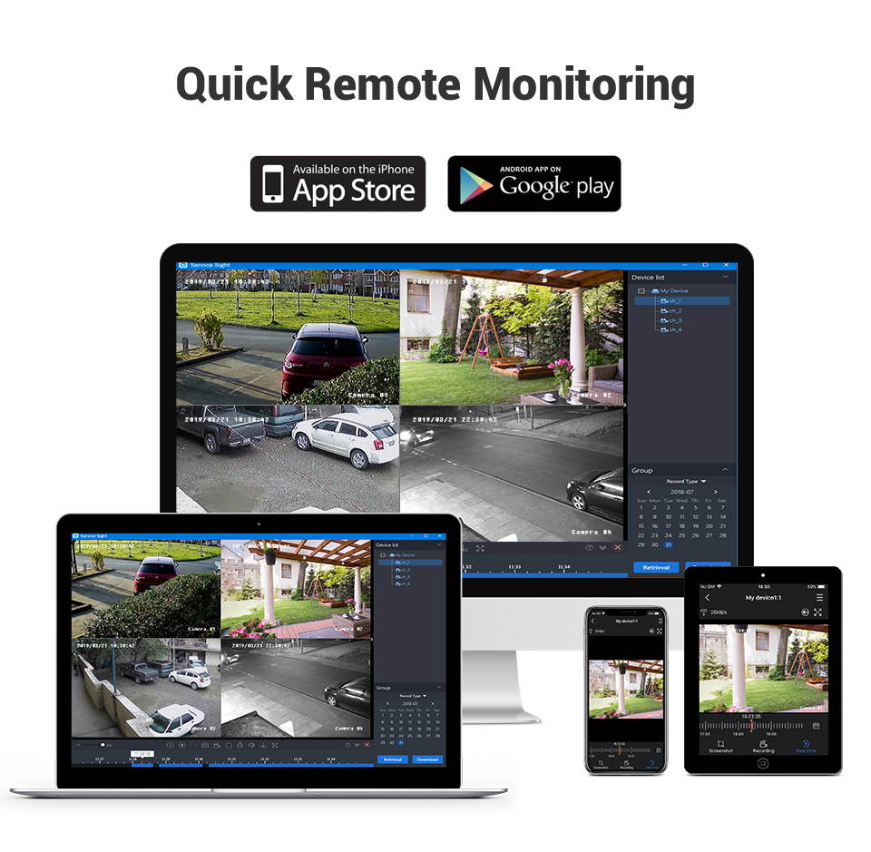 SANNCE 8CH 1080P PoE Network Video Security System with 2TB