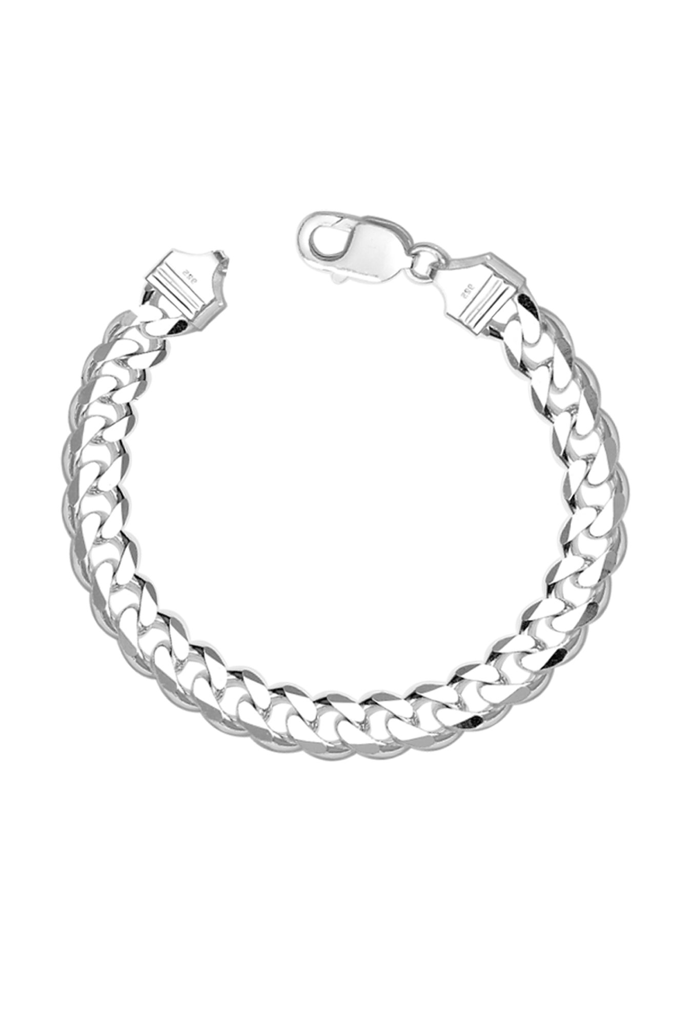 Taraash 92.5 Sterling Silver Curb Chain Bracelet