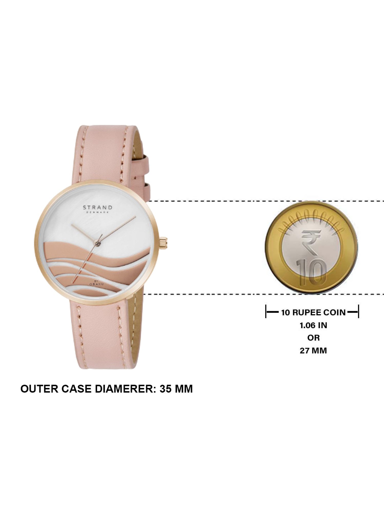 STRAND by Obaku S700LXVPRP-DW Wave Magenta Analog Watch for Women