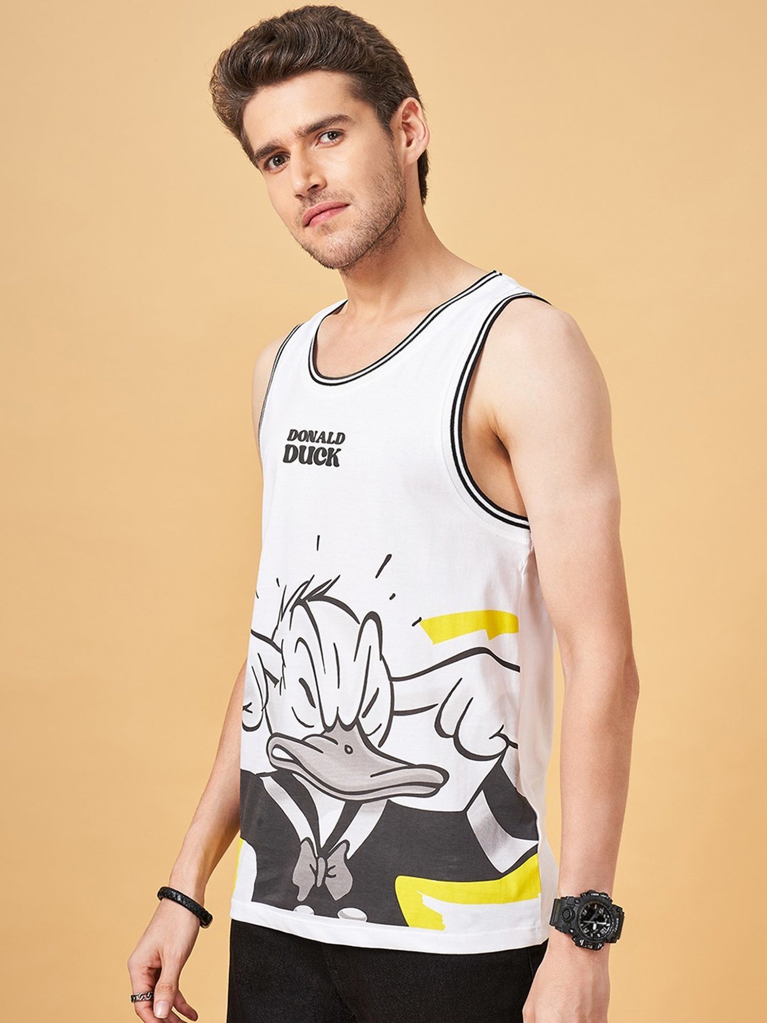 Sf Jeans By Pantaloons Marshmallow Slim Fit Printed Vest