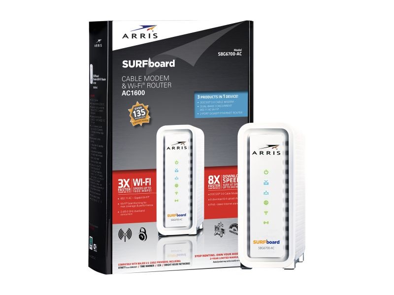 C6250100NAS AC1600 16x4 WiFi Cable Modem Router Combo C6250 DOCSIS 30 Certified for Xfinity Comcast Time Warner Cable Cox More Renewed