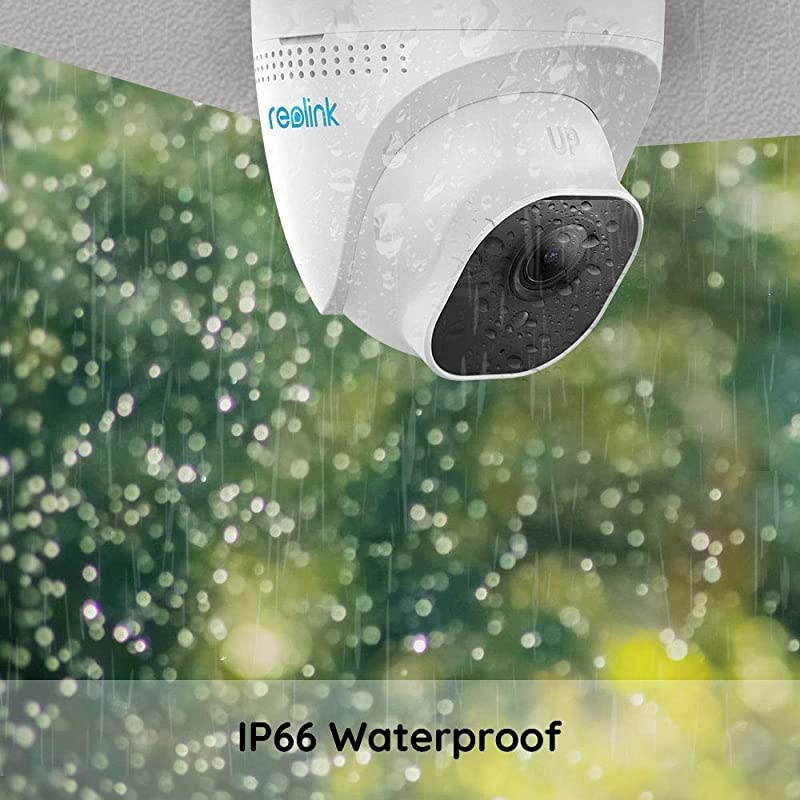 5MP PoE Turret Security Camera Super HD 3X Optical Zoom IP66 Waterproof with Builtin Micro SD Card Slot Outdoor Indoor Camera Ceiling Mount 100ft IR Night Vision AudioCan not Pan RLC522