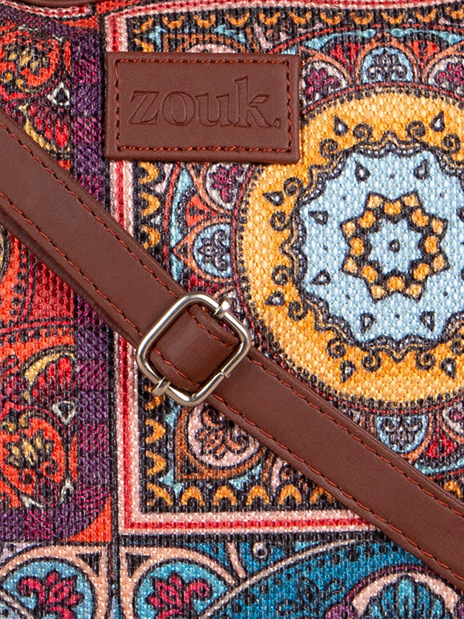 ZOUK Multicolor Printed Medium Sling Handbag