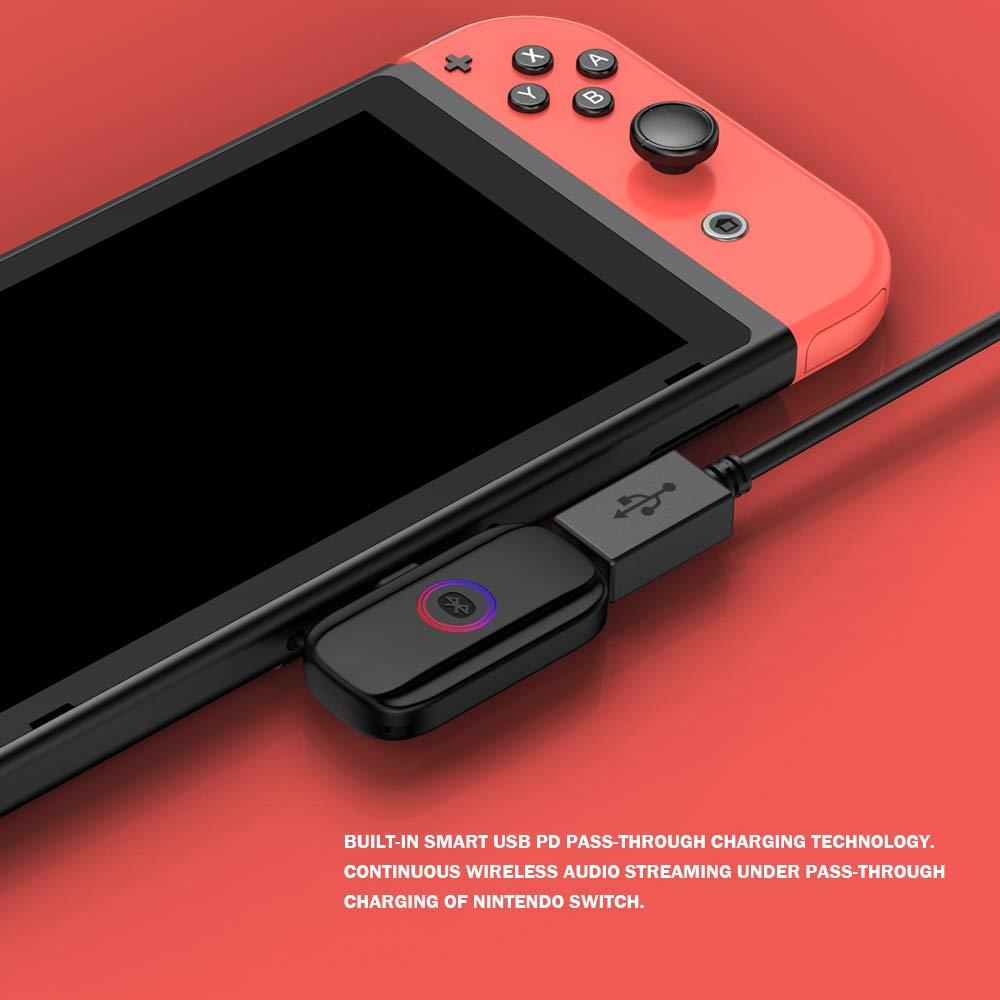 GameSir R3 Bluetooth Audio Adapter Low Latency, Enabling Switch to be Connected to Bluetooth Headset or Speaker, Support GameSir VX, Portable Bluetooth Audio Adapter