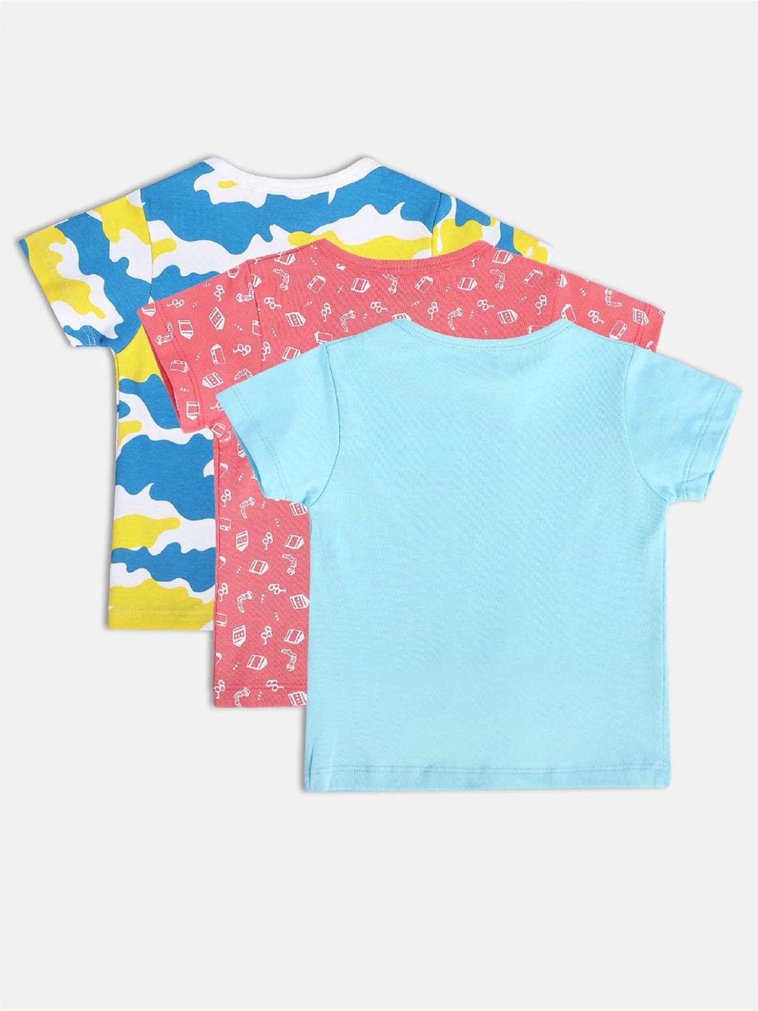 MINIKLUB Kids Multicolor Printed Shirt (Pack Of 3)