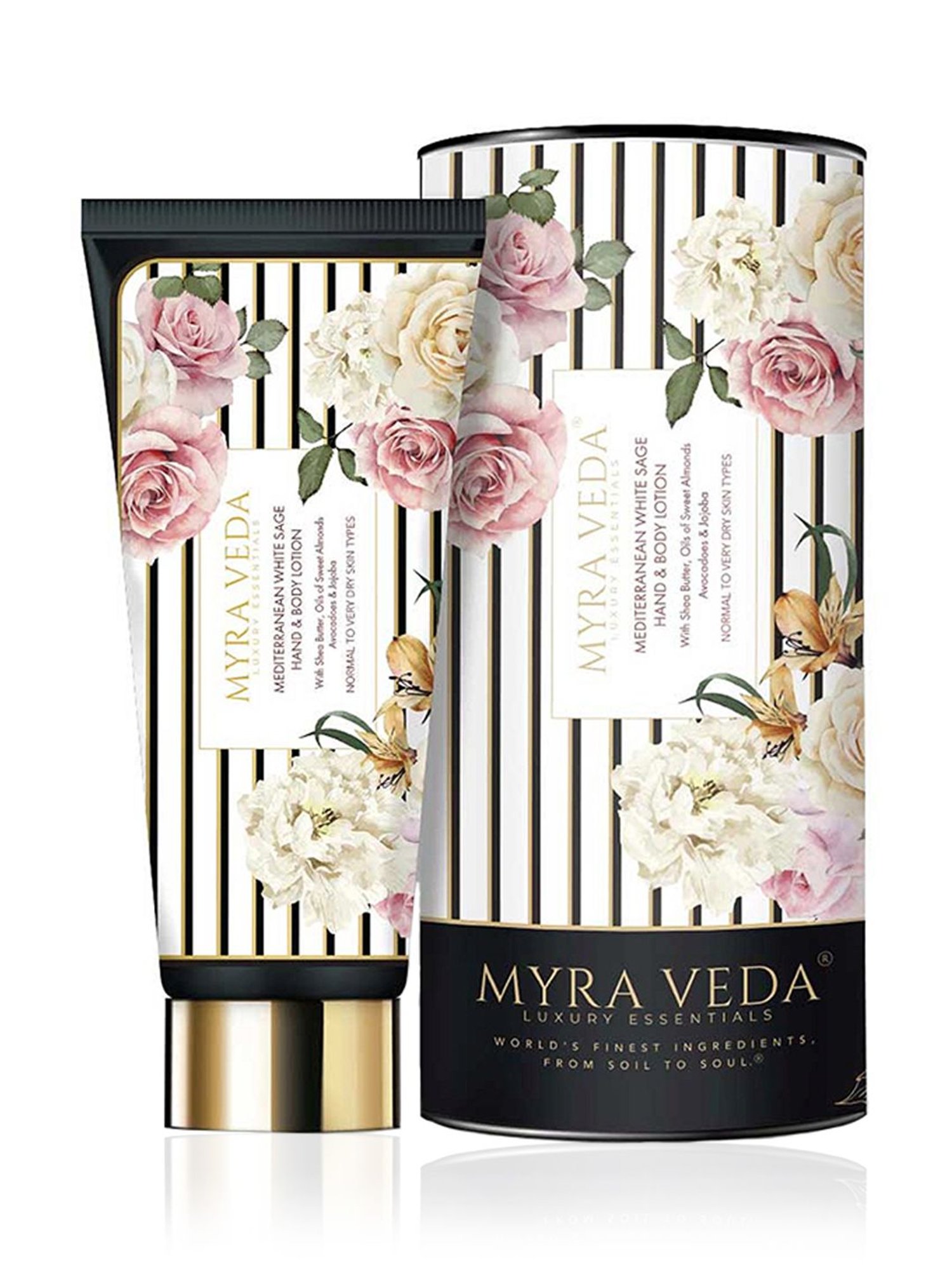 MYRA VEDA LUXURY ESSENTIALS Mediterranean White Sage Hand & Body Lotion - 200 gm
