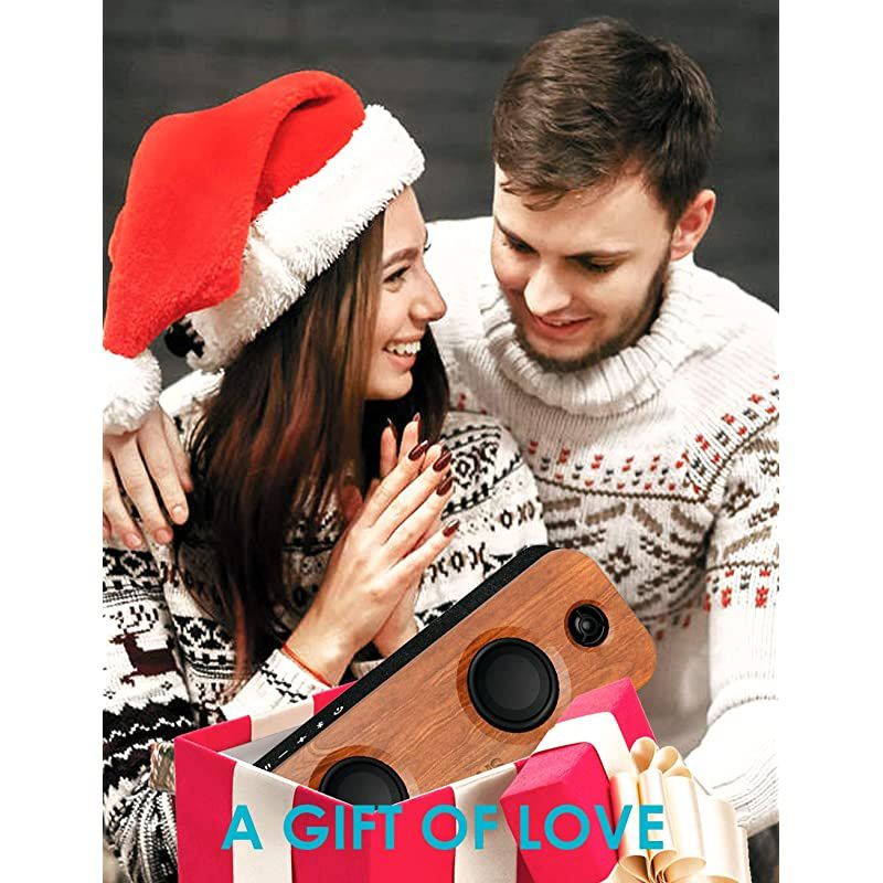 Life Bluetooth Speaker 30W Loud Home Party Wireless Bluetooth Speakers 2 Woofersamp2 Tweeters for Super Bass Stereo SoundTWS and 100Ft Bluetooth V5012Hour Playtime Subwoofer Imitation Wood