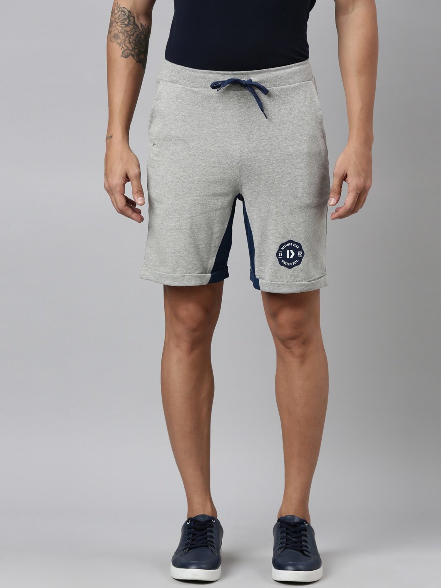 Dixcy Scott Maximus Grey Cotton Regular Fit Shorts
