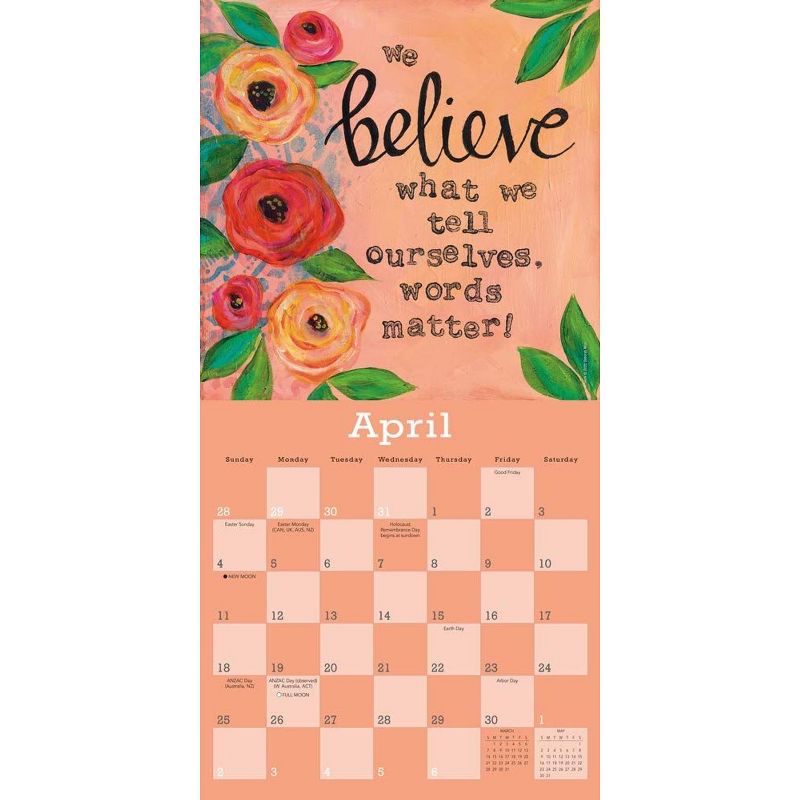 Sellers Publishing 2021 A Year of Hope and Inspiration 16-Month Wall Calendar Mori, Deb