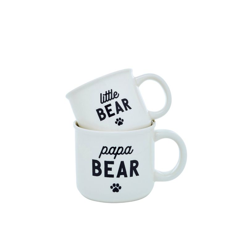 2pc Stoneware Papa Bear and Little Bear Mug Set - Parker Lane