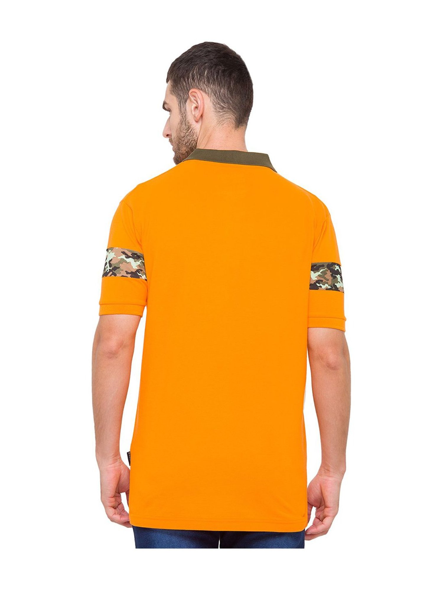 Giordano Orange Slim Fit Polo T-Shirt