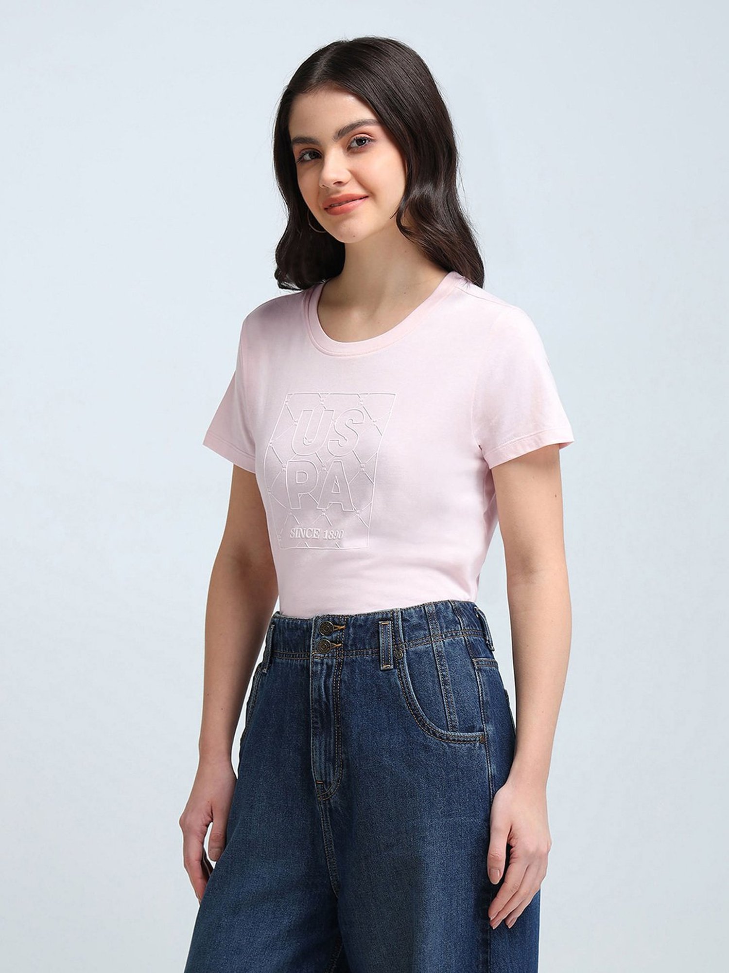 U.S. Polo Assn. Pink Graphic Print T-Shirt