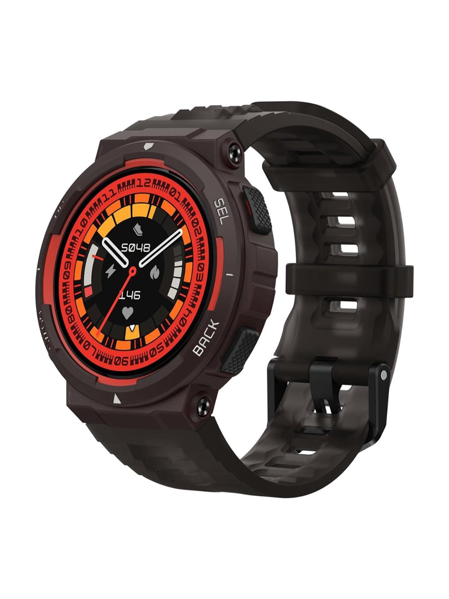 Amazfit Active Edge Smartwatch with Stylish Rugged Sport & Fitness Design, GPS (Lava Black)