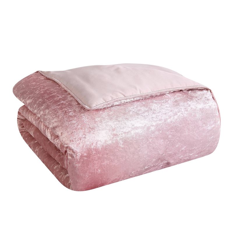 Twin 2pc Bradshaw Ombre Velvet Comforter Set Blush - Geneva Home Fashion
