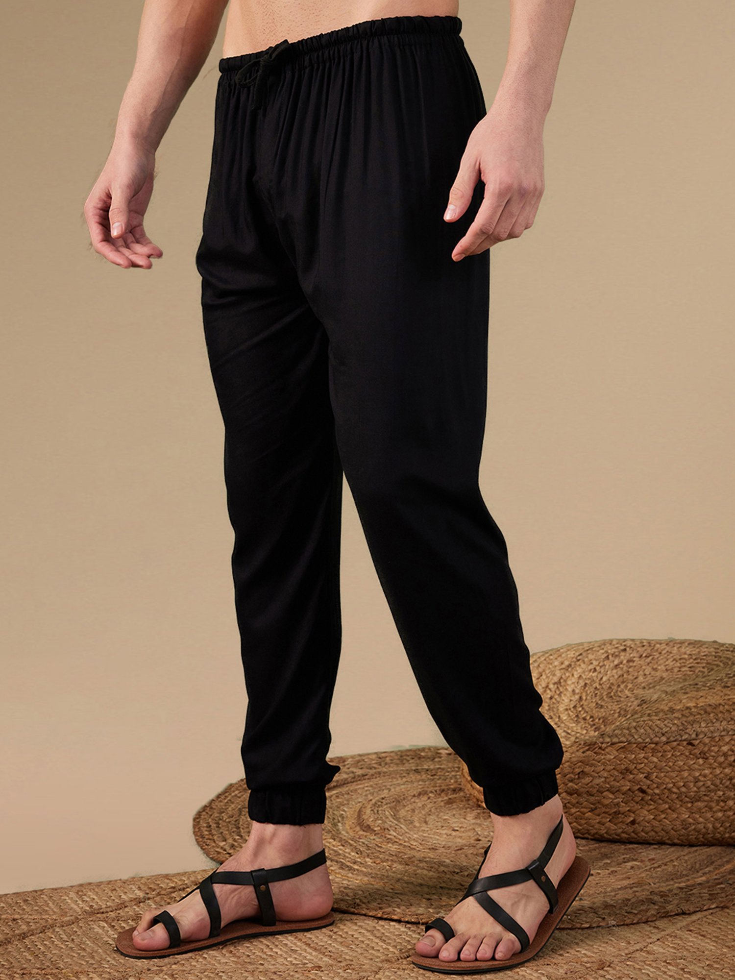 Sanwara Black Regular Fit Ethnic Pants