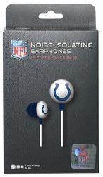 iHip NFL Officially Licensed Noise Isolating Mini Earbuds - Indianapolis Colts (White/Blue)