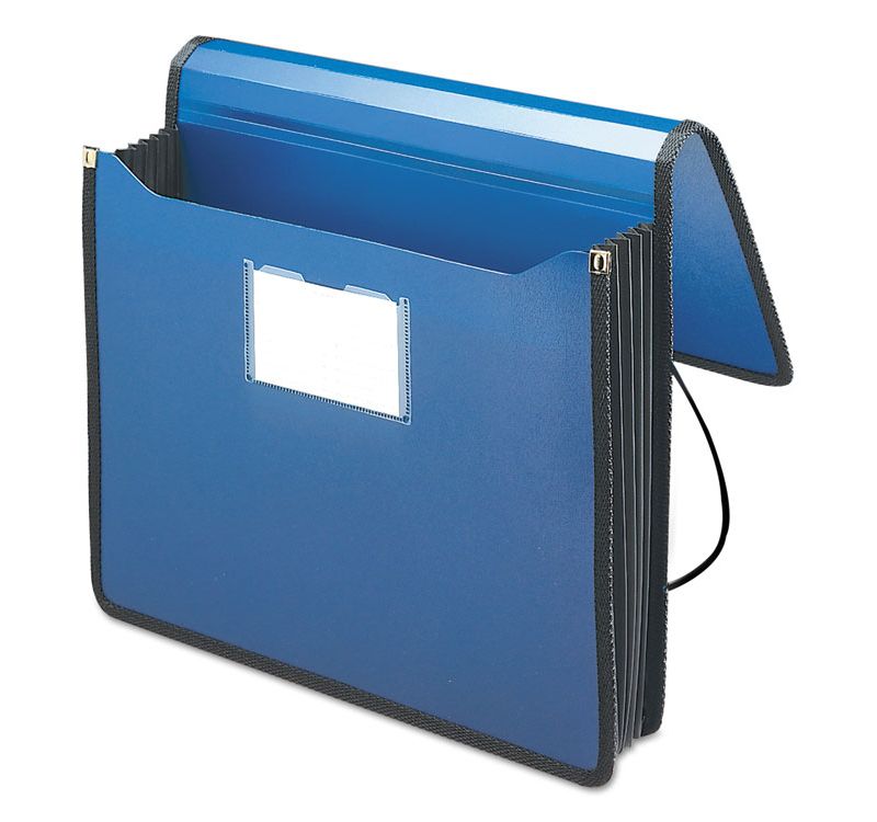 Smead Poly Premium Wallets 5 1/4" Exp Letter Navy Blue 71503