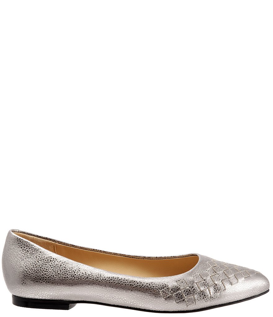 Trotters Estee Woven Leather Flats
