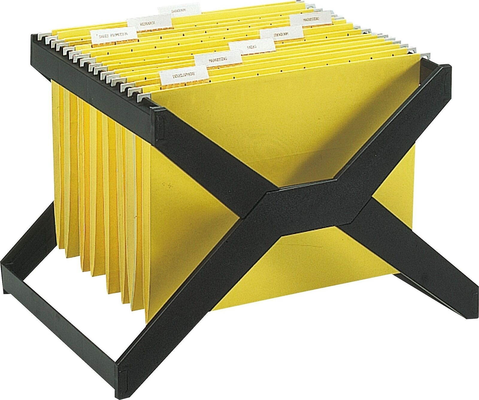 Deflecto Desktop Hanging File X-Rack Letter/Legal 16"x12"x11" Black XR206