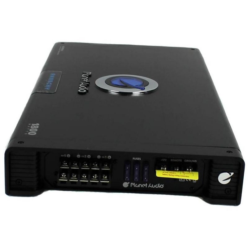 Planet Audio AC1800.5 1800W 5 Channel Car Amplifier Power Amp + Remote (2 Pack)