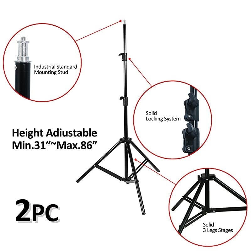 Packs LED Video Photography Lighting Kit, Panel Studio Lights with Stand, VL-00T Bi-Color Dimmable Photo Lighting for YouTube Video Shooting, Wireless Remote, AC Adapter, Carry Bag (Included)