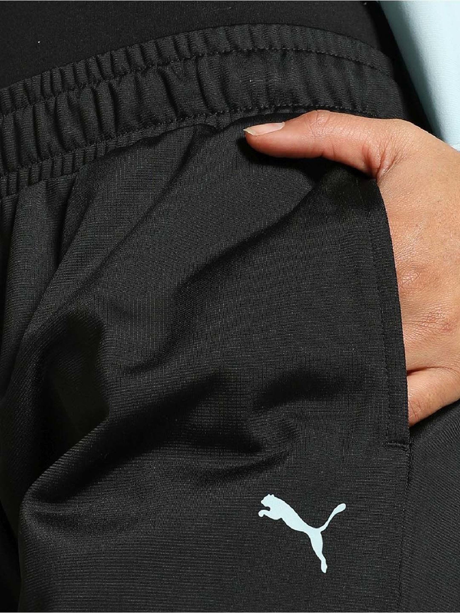 Puma Blue & Black Logo Print Tracksuit