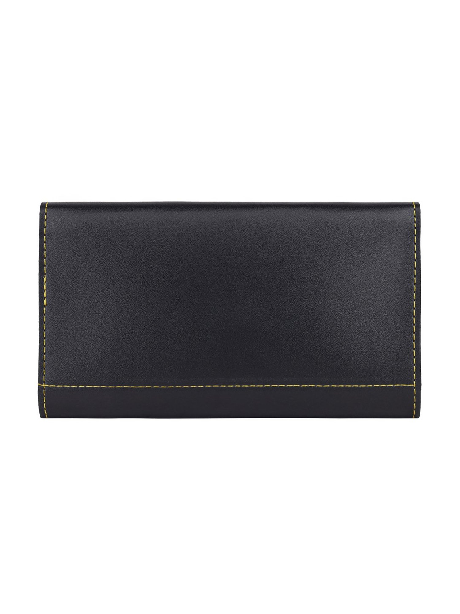 SCHARF Black Solid Bi-Fold Wallet for Women