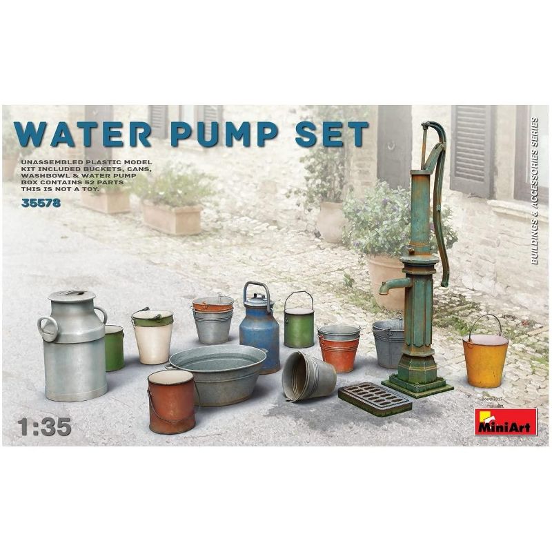 MiniArt Water Pump & Bucket Set 1/35 Scale Plastic Model Kit