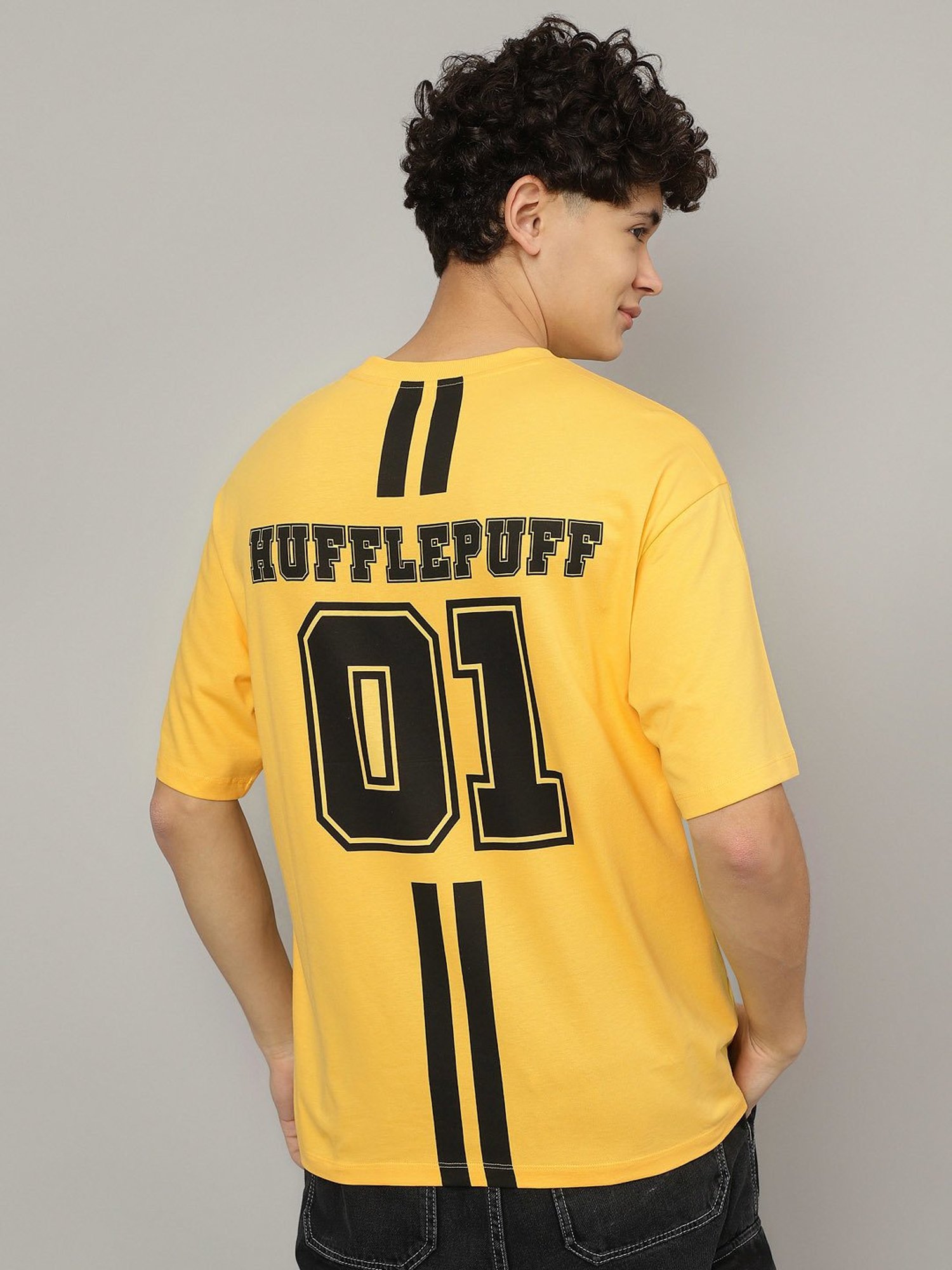 Free Authority Dark Blue & Yellow Regular Fit Printed T-Shirt - Pack of 2